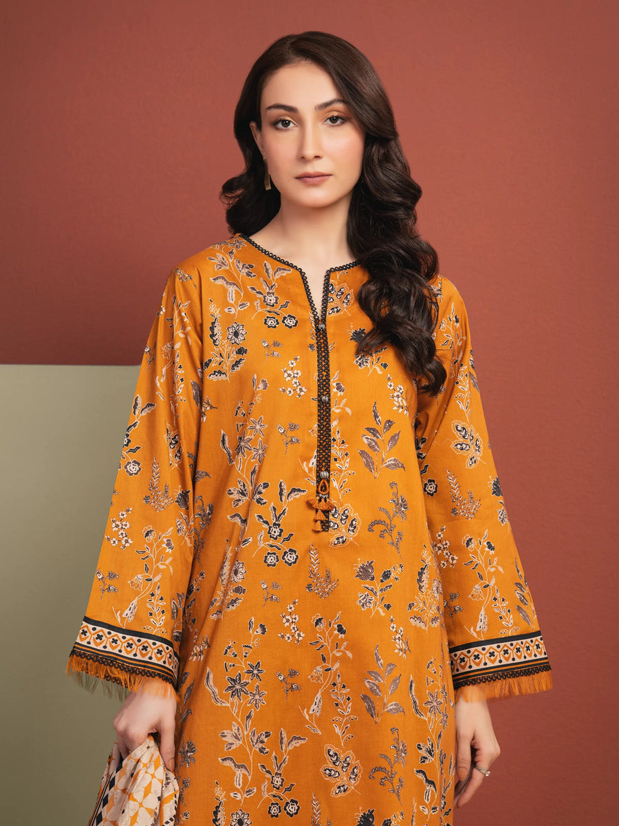 edenrobe Allure Lawn Unstitched Printed 3Pc Suit EWU5A1-35320