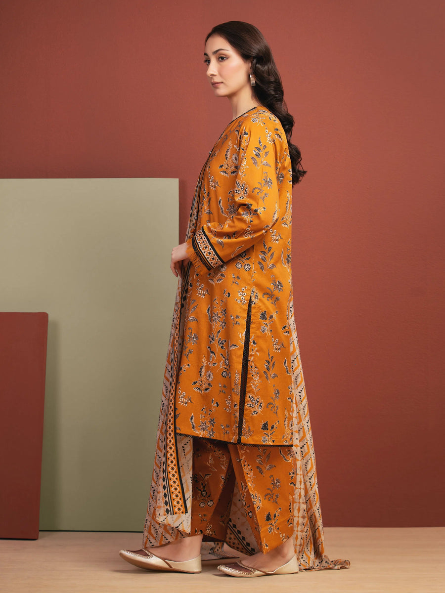 edenrobe Allure Lawn Unstitched Printed 3Pc Suit EWU5A1-35320