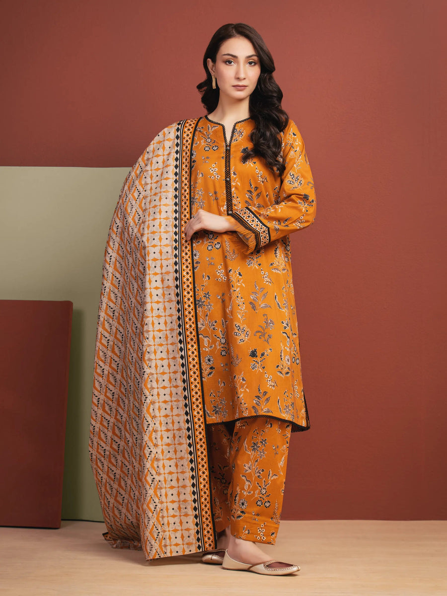 edenrobe Allure Lawn Unstitched Printed 3Pc Suit EWU5A1-35320