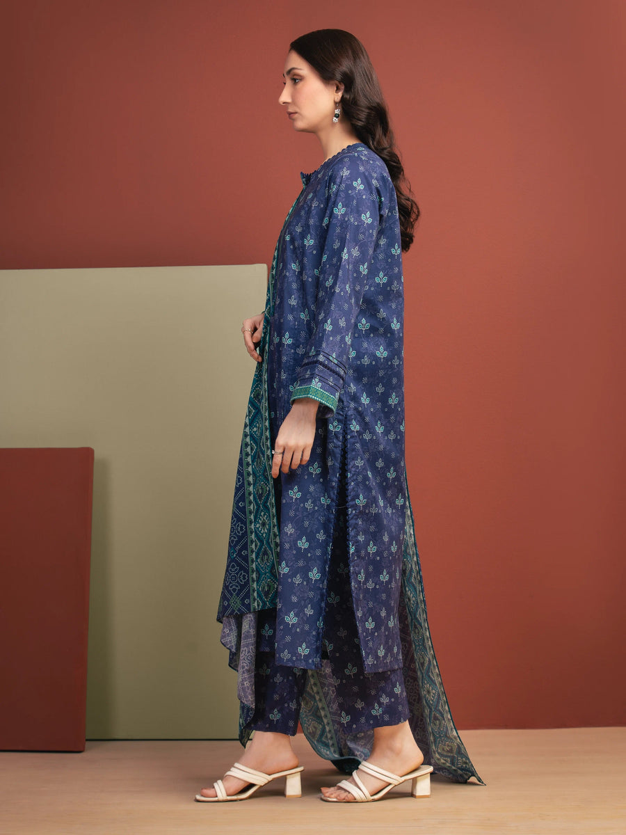 edenrobe Allure Lawn Unstitched Printed 3Pc Suit EWU5A1-35321
