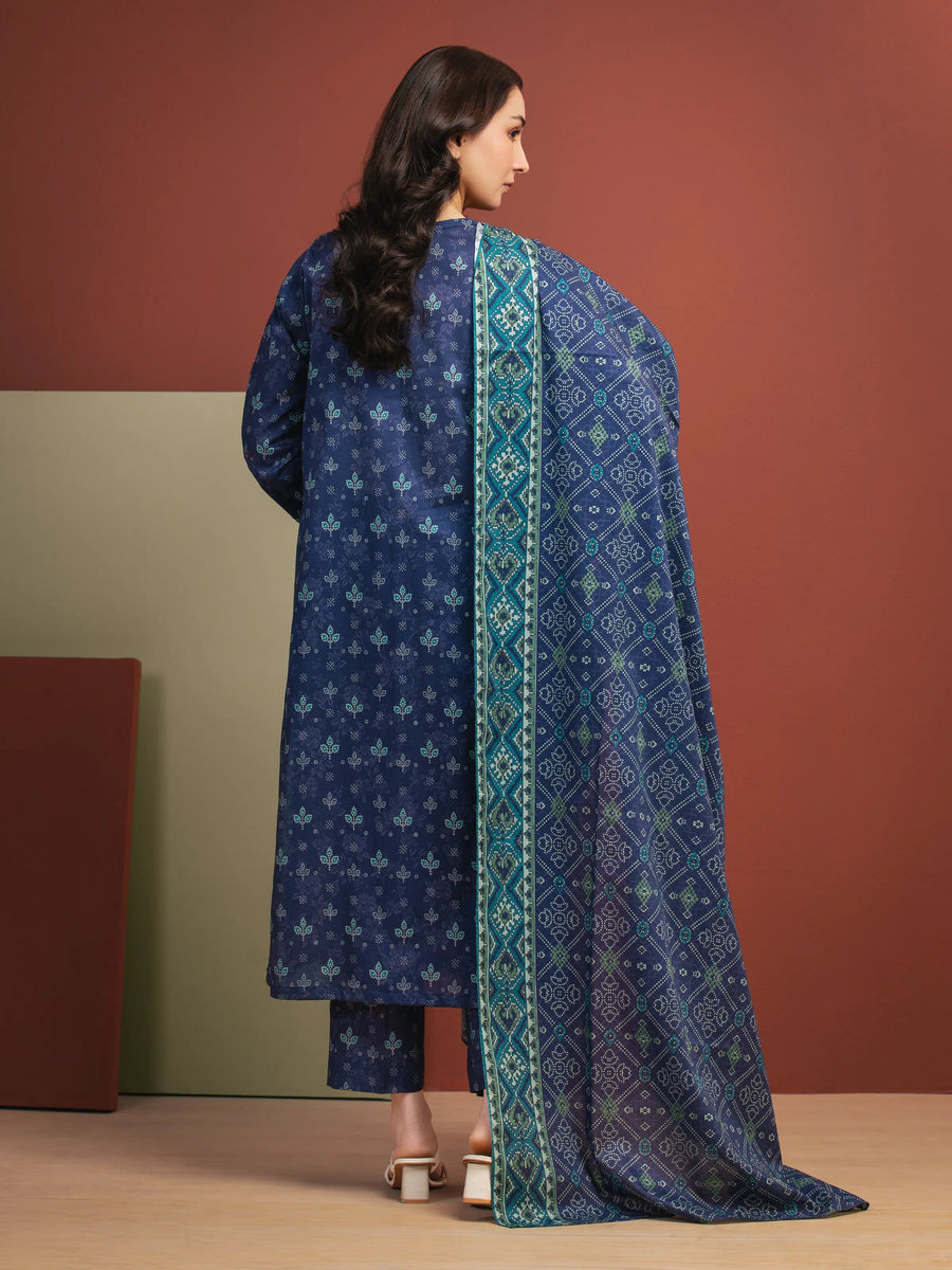 edenrobe Allure Lawn Unstitched Printed 3Pc Suit EWU5A1-35321