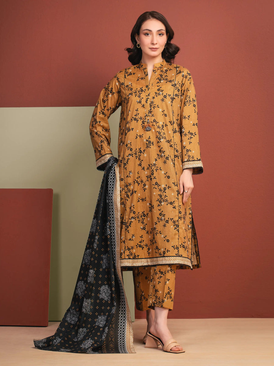 edenrobe Allure Lawn Unstitched Printed 3Pc Suit EWU5A1-35330