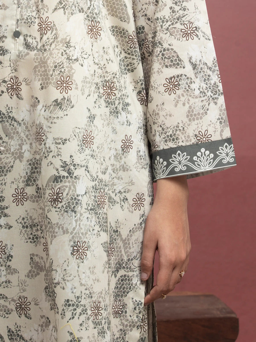edenrobe Allure Lawn Unstitched Printed 2Pc Suit EWU5A1-35408ST