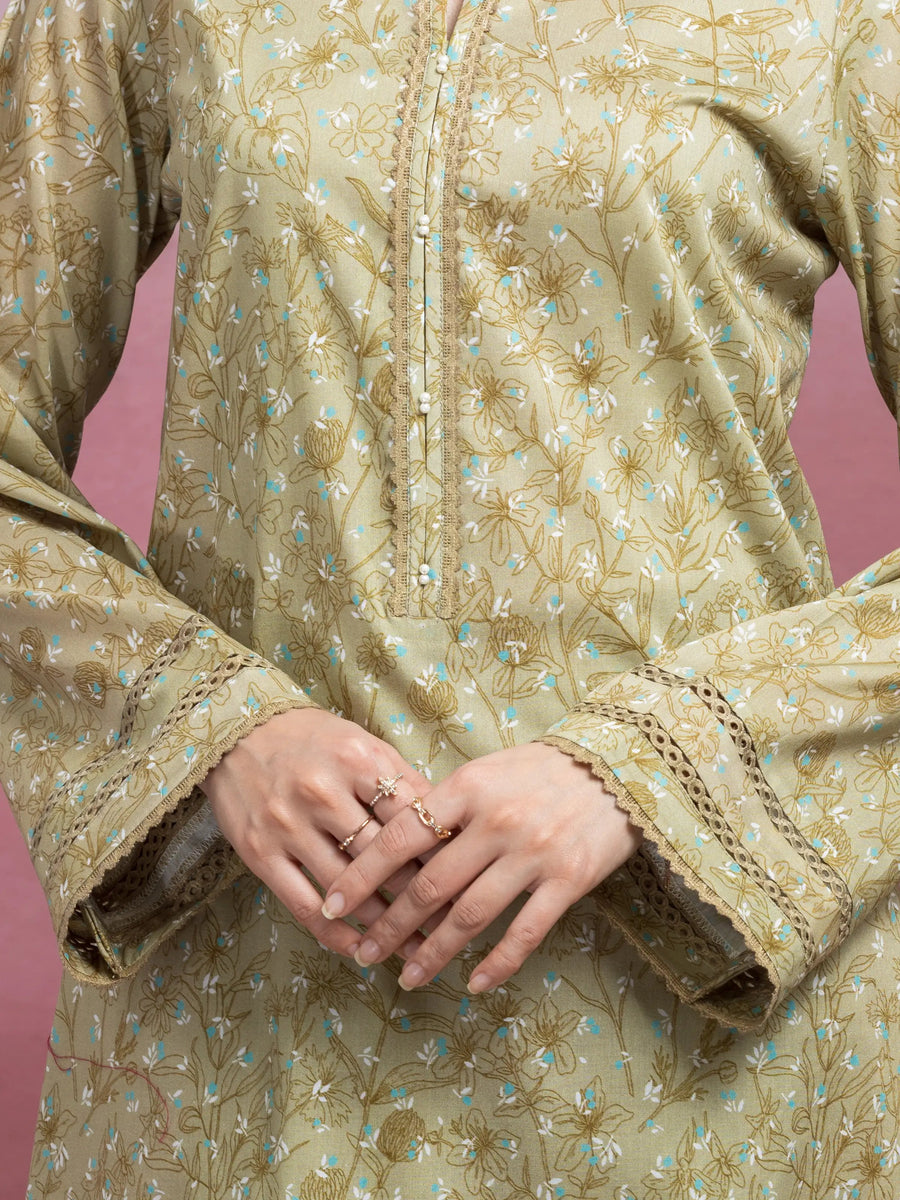 edenrobe Allure Lawn Unstitched Printed 2Pc Suit EWU5A1-35413ST