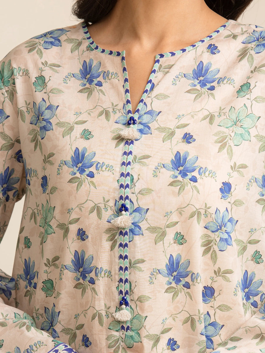 edenrobe Allure Lawn Unstitched Printed 2Pc Suit EWU5A1-35601ST