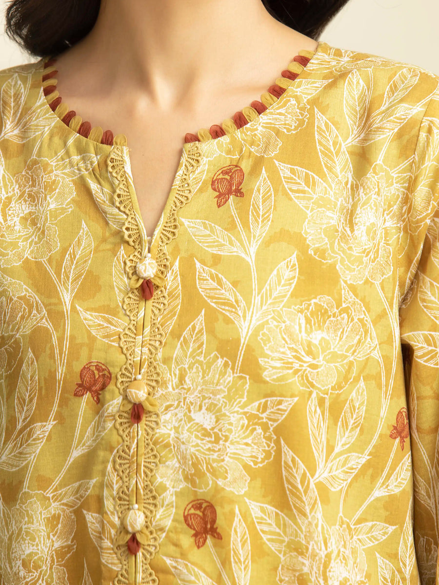 edenrobe Allure Lawn Unstitched Printed 2Pc Suit EWU5A1-35607ST