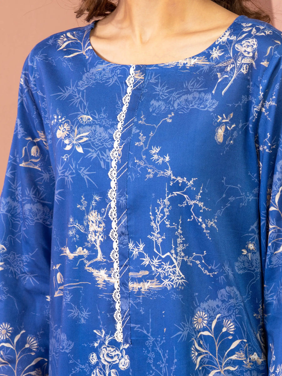 edenrobe Allure Lawn Unstitched Printed 3Pc Suit EWU5A1-35608