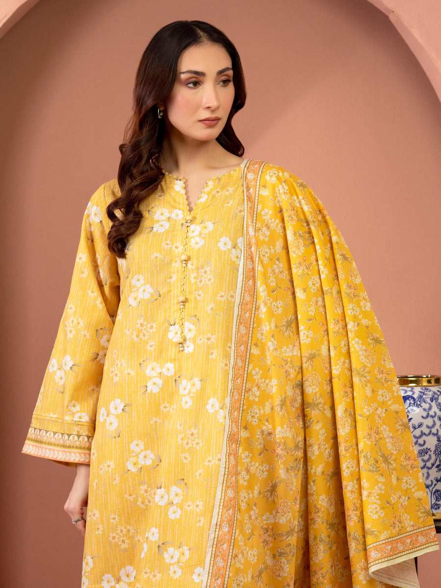 edenrobe Allure Lawn Unstitched Printed 3Pc Suit EWU5A1-35617