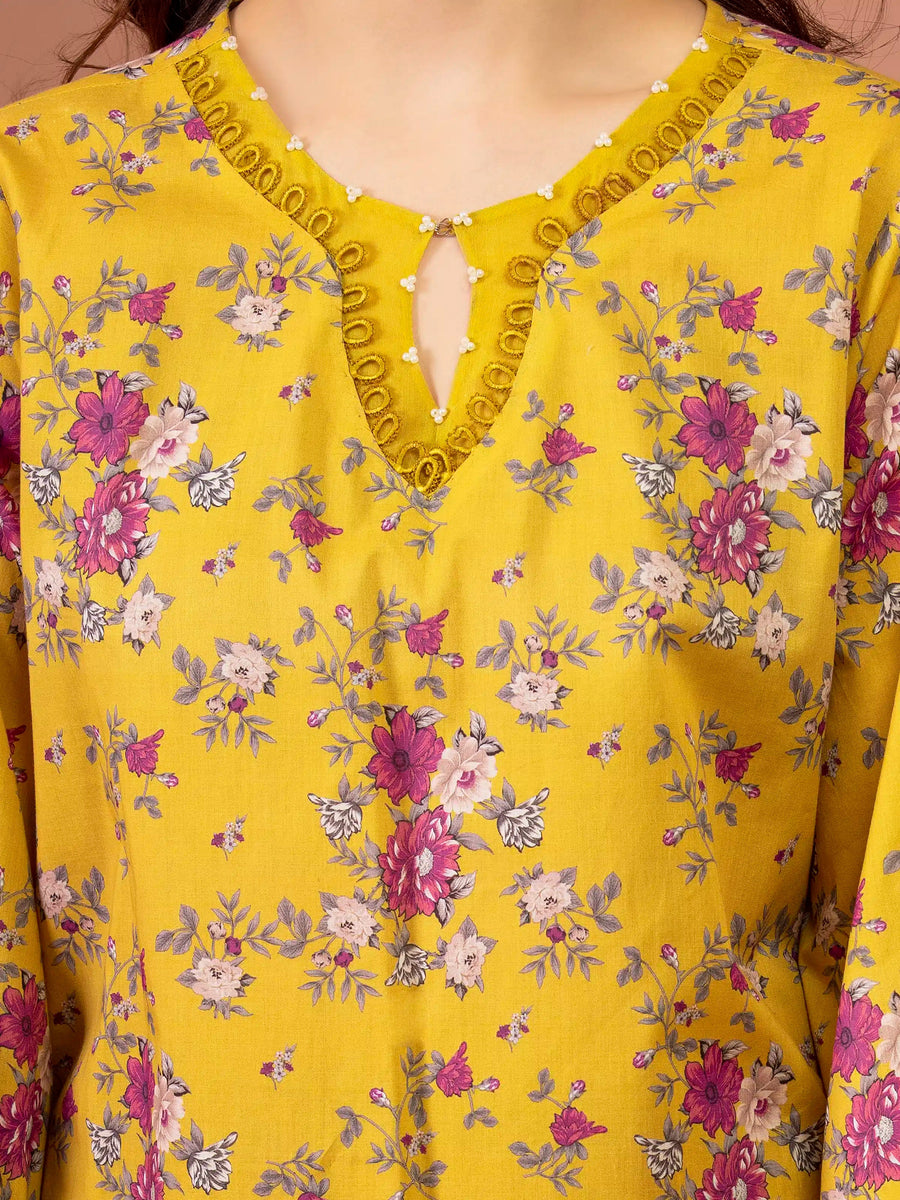 edenrobe Allure Lawn Unstitched Printed 3Pc Suit EWU5A1-35618