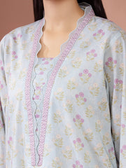 edenrobe Allure Lawn Unstitched Printed 3Pc Suit EWU5A1-35643