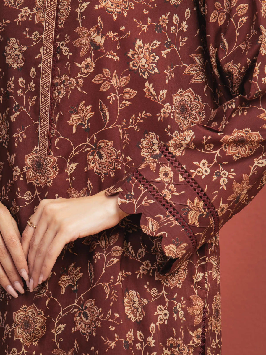 edenrobe Allure Lawn Unstitched Printed 3Pc Suit EWU5A1-35650
