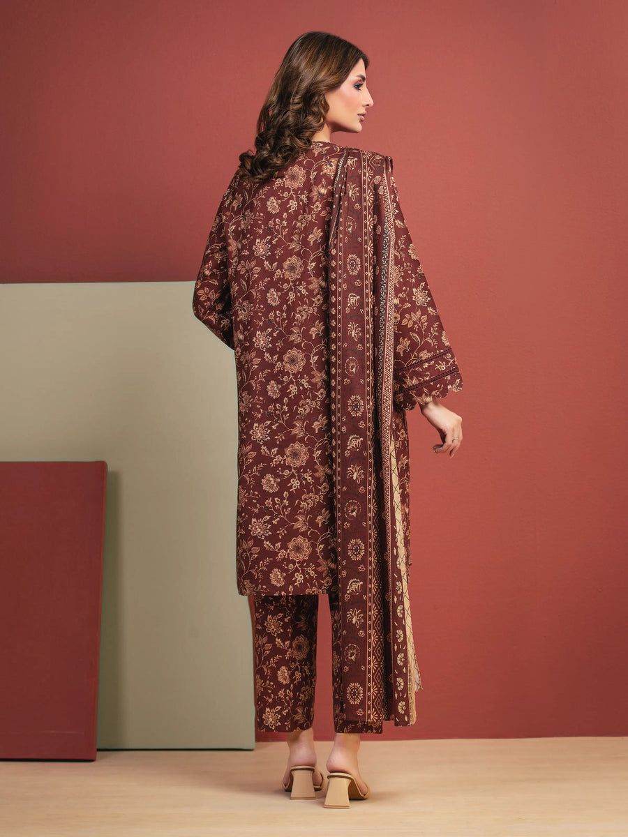 edenrobe Allure Lawn Unstitched Printed 3Pc Suit EWU5A1-35650