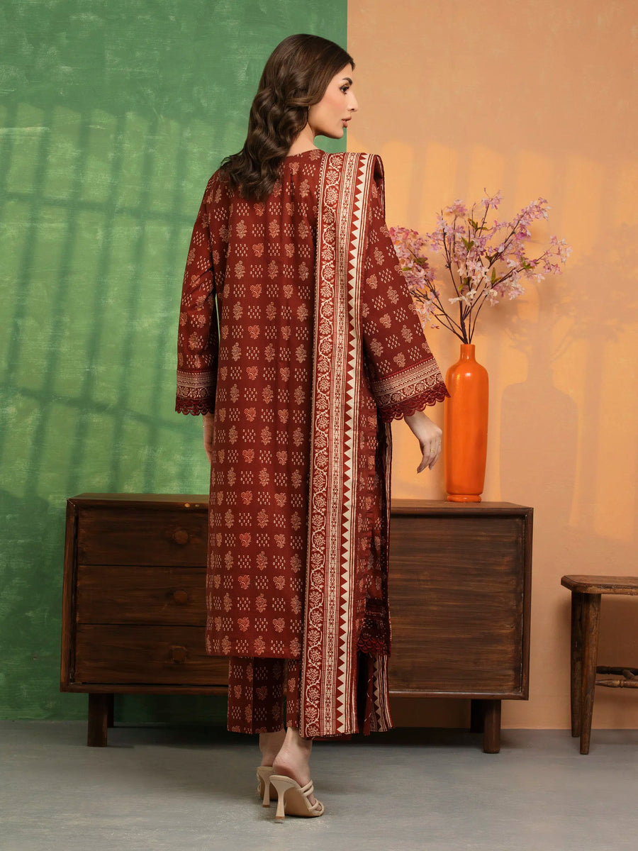 edenrobe Allure Lawn Unstitched Printed 3Pc Suit EWU5A1-35657