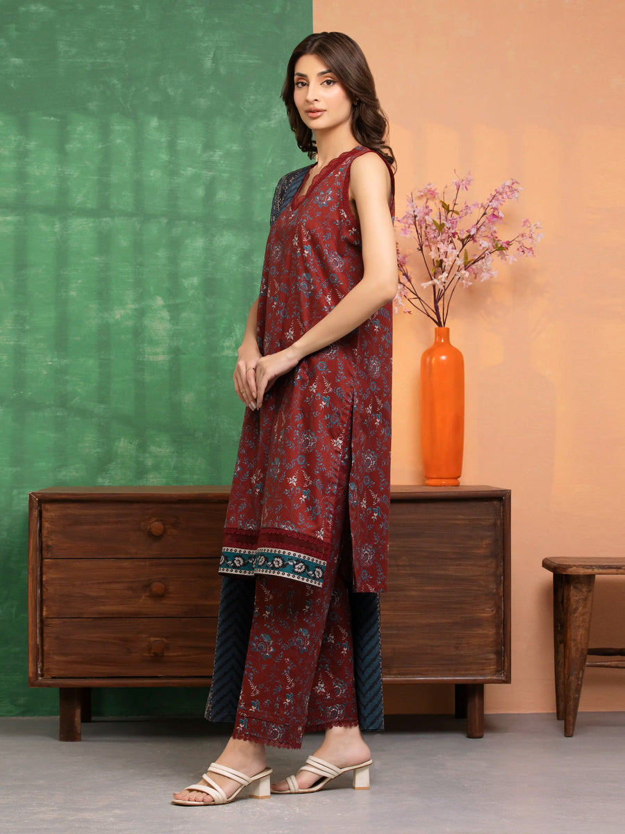 edenrobe Allure Lawn Unstitched Printed 3Pc Suit EWU5A1-35669