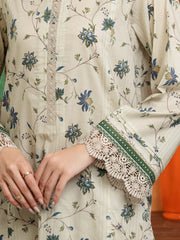 edenrobe Allure Lawn Unstitched Printed 3Pc Suit EWU5A1-35671