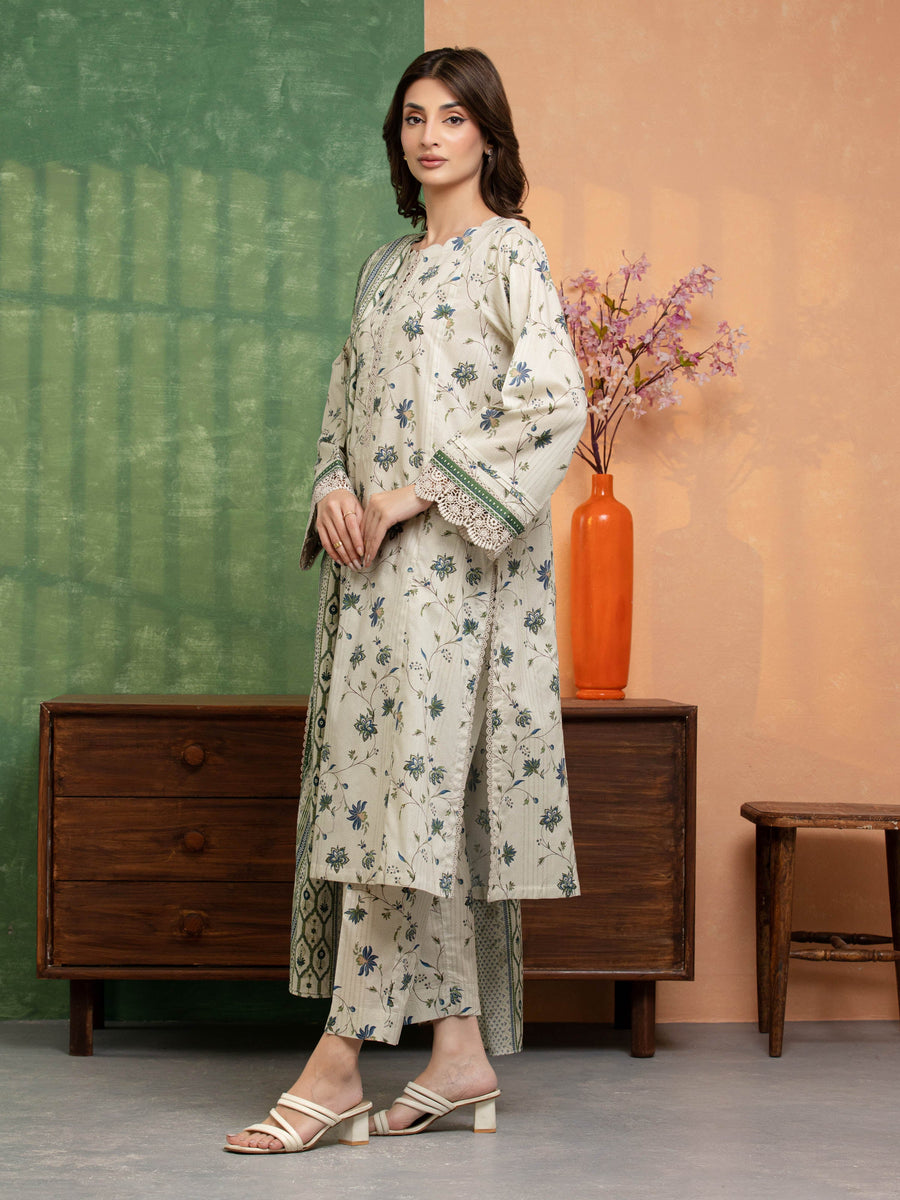 edenrobe Allure Lawn Unstitched Printed 3Pc Suit EWU5A1-35671