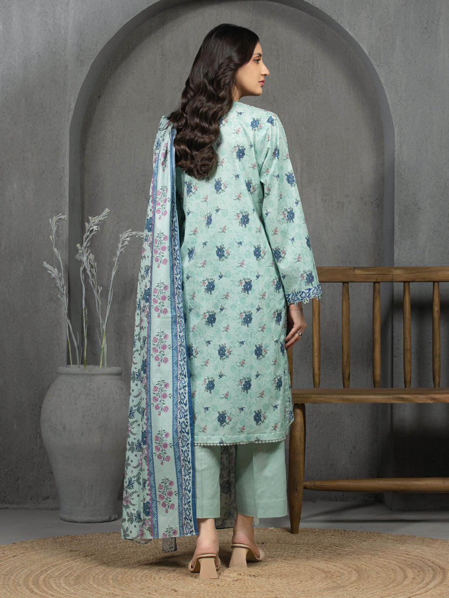 edenrobe Allure Cambric Unstitched Printed 3Pc Suit EWU5A2-35802