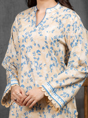 edenrobe Allure Cambric Unstitched Printed 3Pc Suit EWU5A2-35808