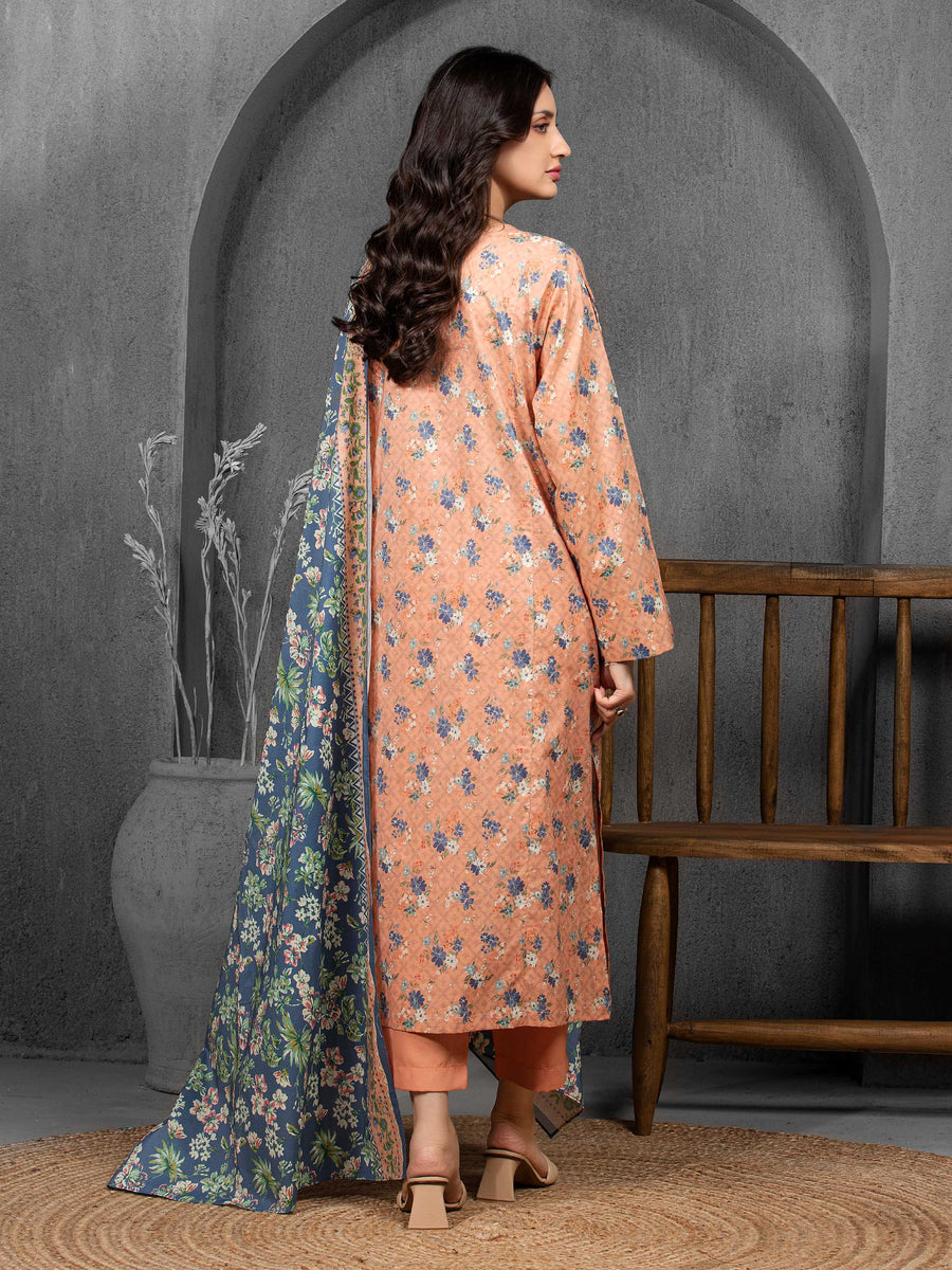 edenrobe Allure Cambric Unstitched Printed 3Pc Suit EWU5A2-35810