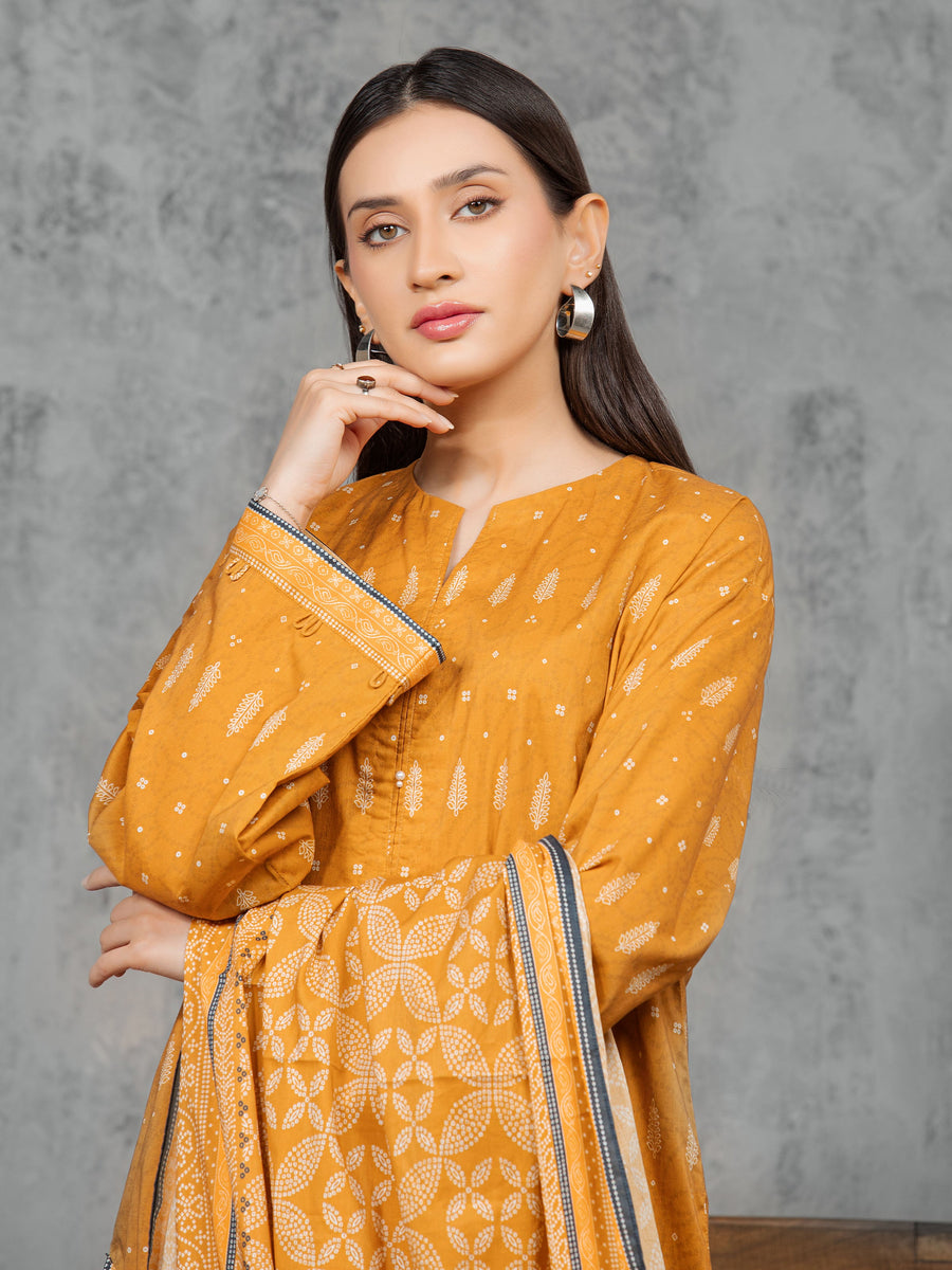 edenrobe Allure Cambric Unstitched Printed 3Pc Suit EWU5A2-35812