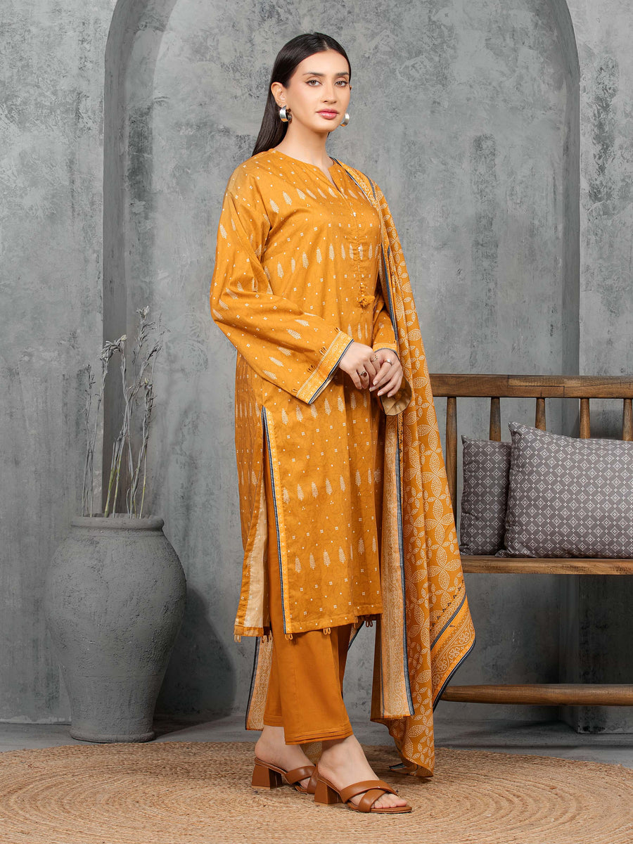 edenrobe Allure Cambric Unstitched Printed 3Pc Suit EWU5A2-35812