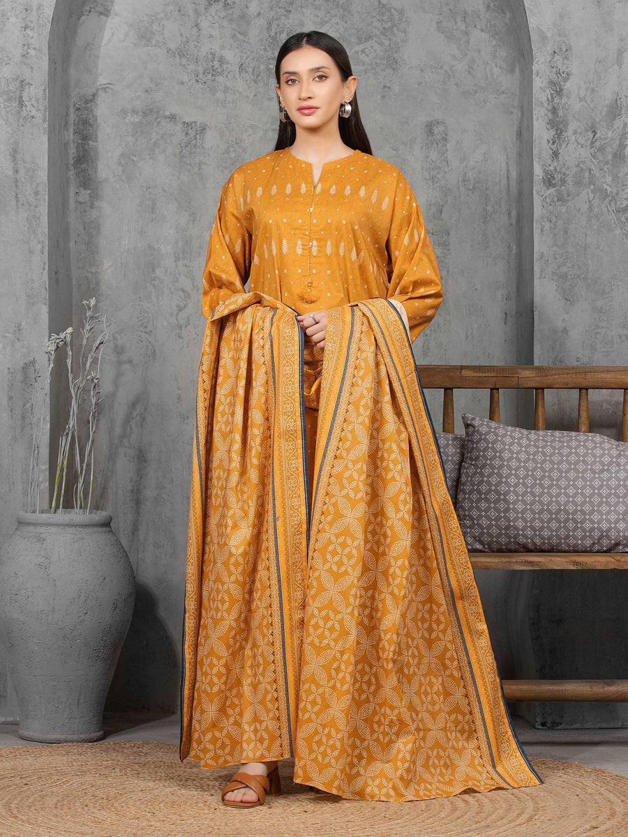 edenrobe Allure Cambric Unstitched Printed 3Pc Suit EWU5A2-35812
