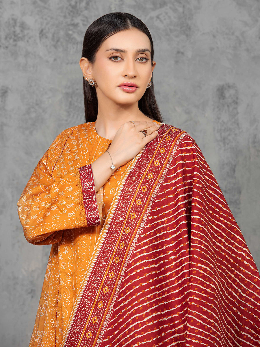 edenrobe Allure Cambric Unstitched Printed 3Pc Suit EWU5A2-35813