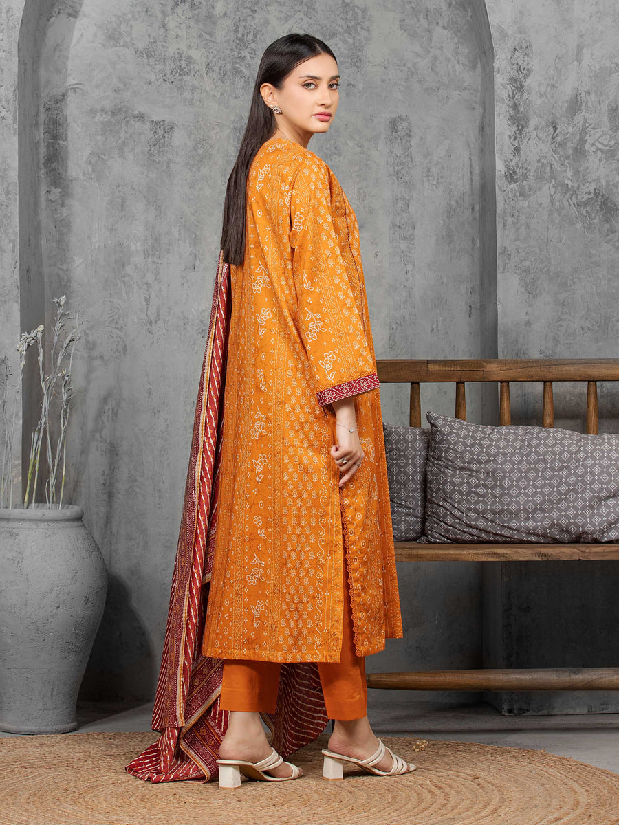 edenrobe Allure Cambric Unstitched Printed 3Pc Suit EWU5A2-35813