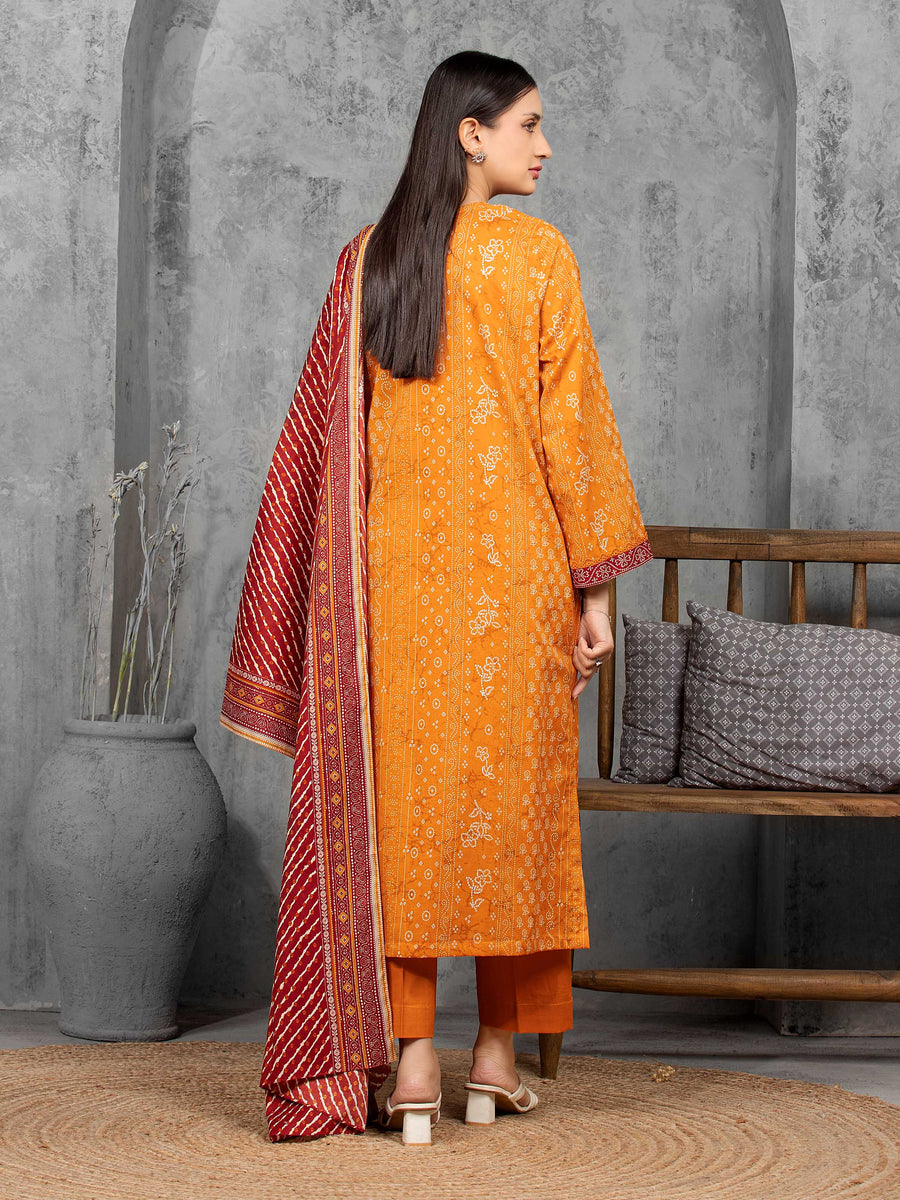 edenrobe Allure Cambric Unstitched Printed 3Pc Suit EWU5A2-35813