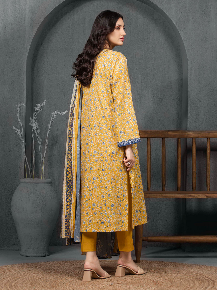edenrobe Allure Cambric Unstitched Printed 3Pc Suit EWU5A2-35816
