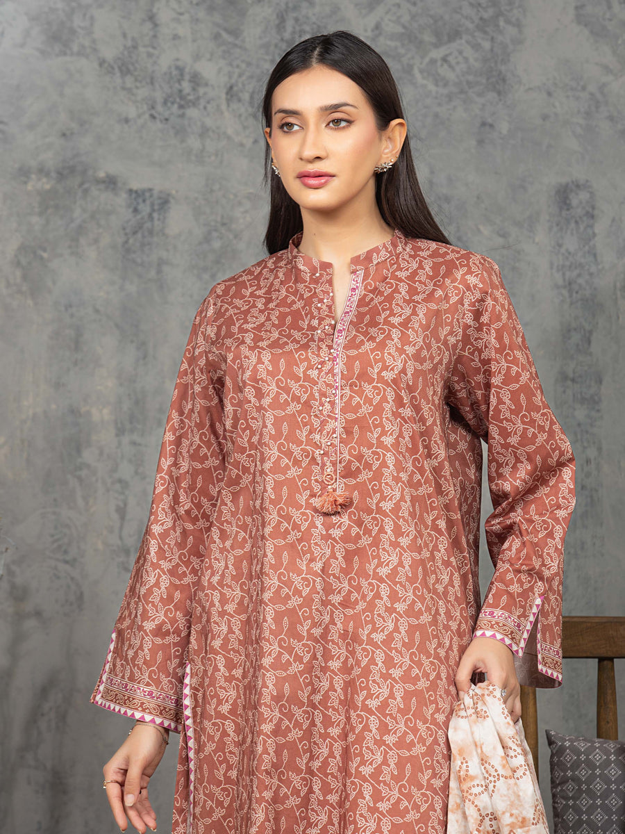edenrobe Allure Cambric Unstitched Printed 3Pc Suit EWU5A2-35835