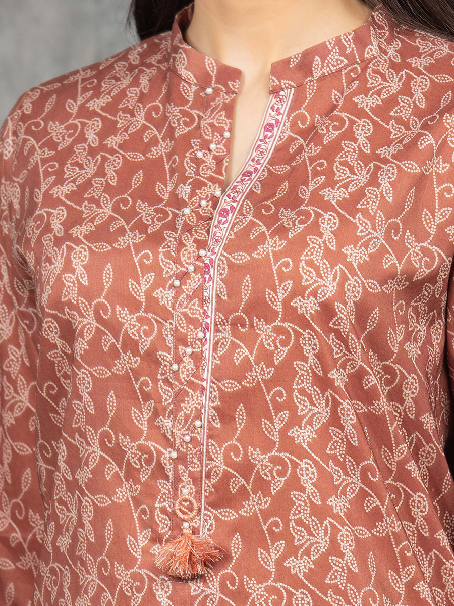 edenrobe Allure Cambric Unstitched Printed 3Pc Suit EWU5A2-35835