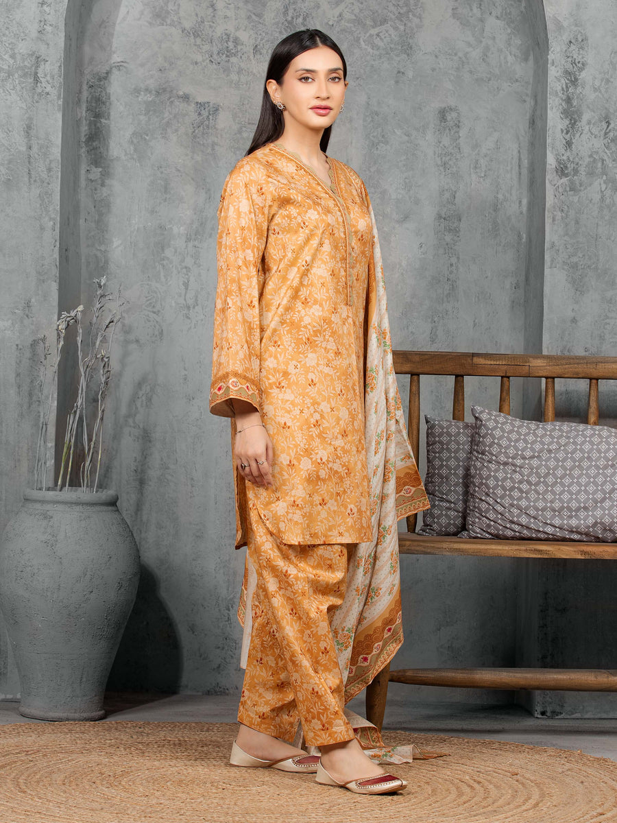 edenrobe Allure Cambric Unstitched Printed 3Pc Suit EWU5A2-35841