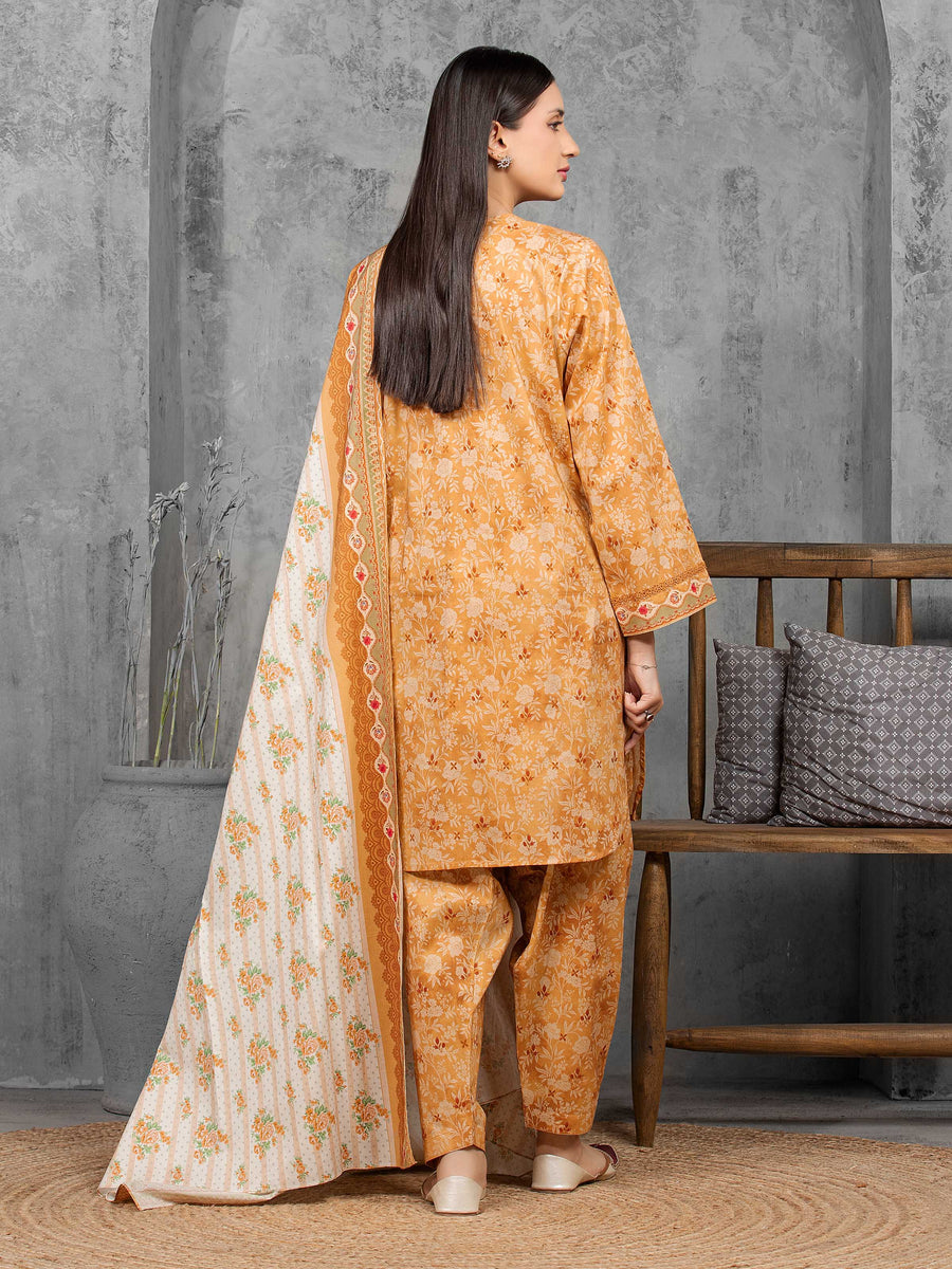 edenrobe Allure Cambric Unstitched Printed 3Pc Suit EWU5A2-35841