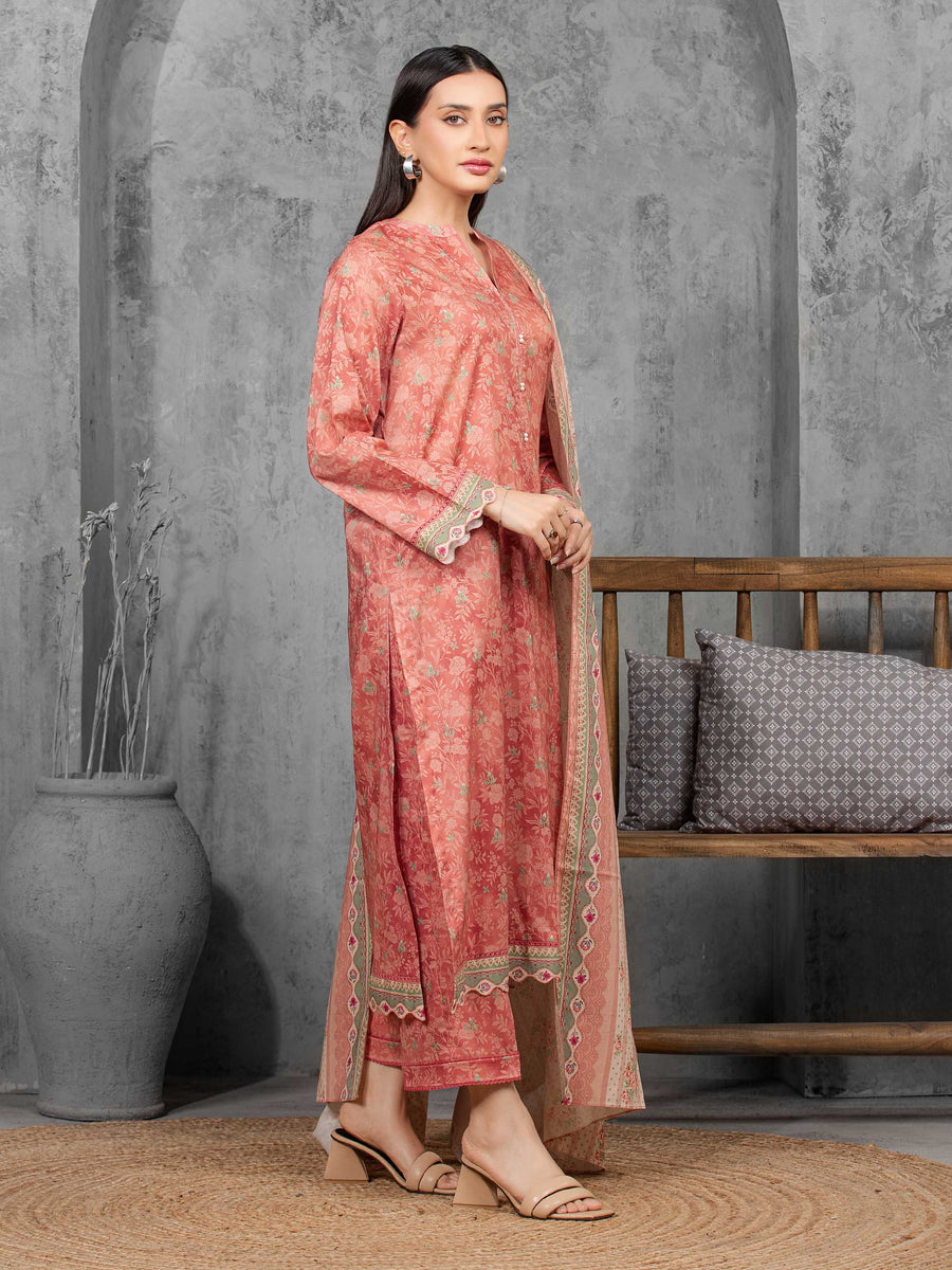 edenrobe Allure Cambric Unstitched Printed 3Pc Suit EWU5A2-35842