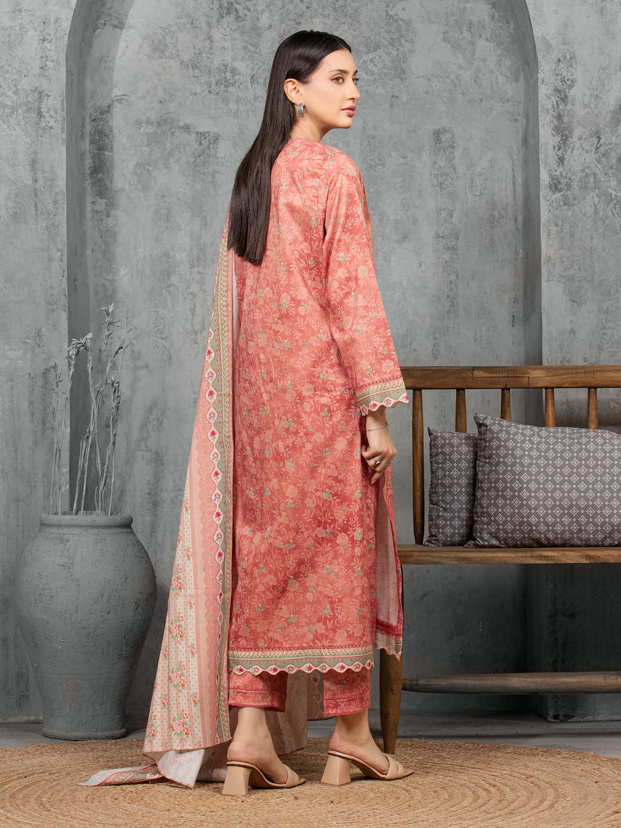 edenrobe Allure Cambric Unstitched Printed 3Pc Suit EWU5A2-35842