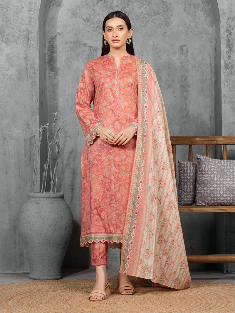 edenrobe Allure Cambric Unstitched Printed 3Pc Suit EWU5A2-35842