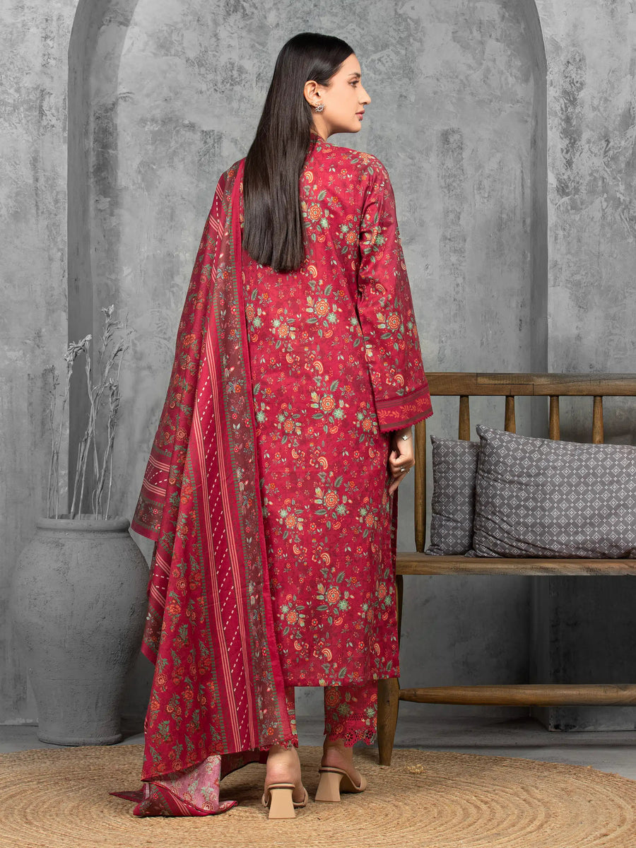 edenrobe Allure Cambric Unstitched Printed 3Pc Suit EWU5A2-35843