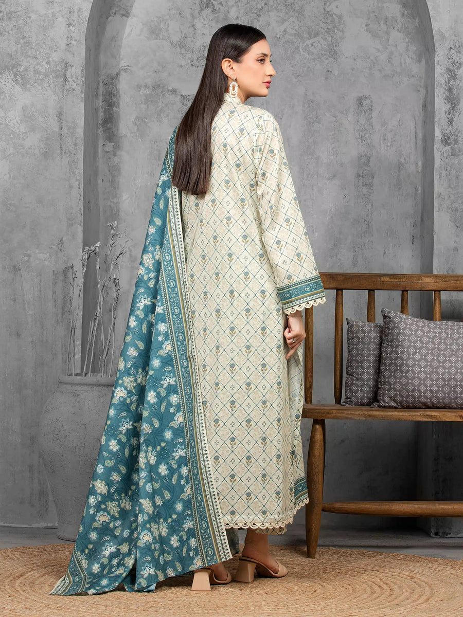edenrobe Allure Cambric Unstitched Printed 3Pc Suit EWU5A2-35846