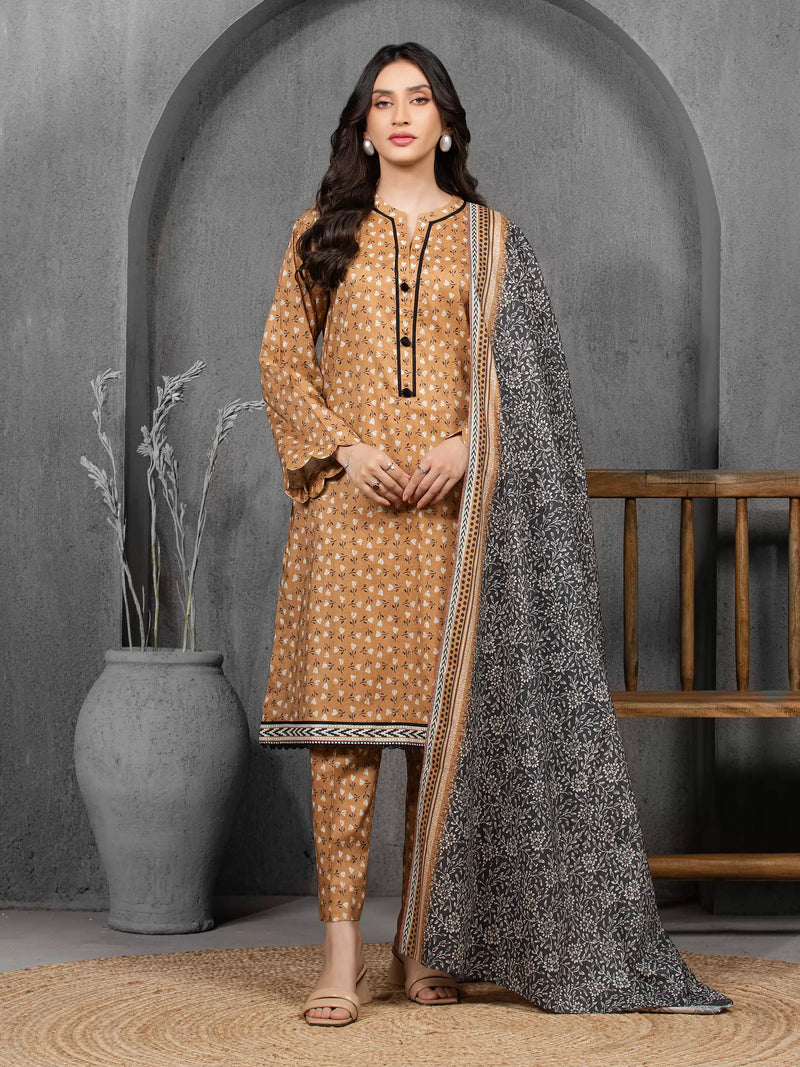 edenrobe Allure Cambric Unstitched Printed 3Pc Suit EWU5A2-35848