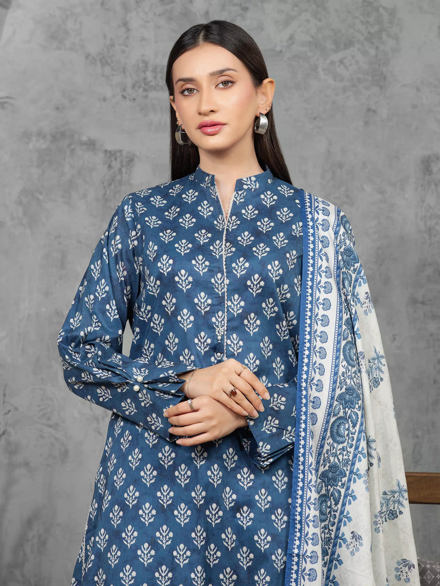 edenrobe Allure Cambric Unstitched Printed 3Pc Suit EWU5A2-35850