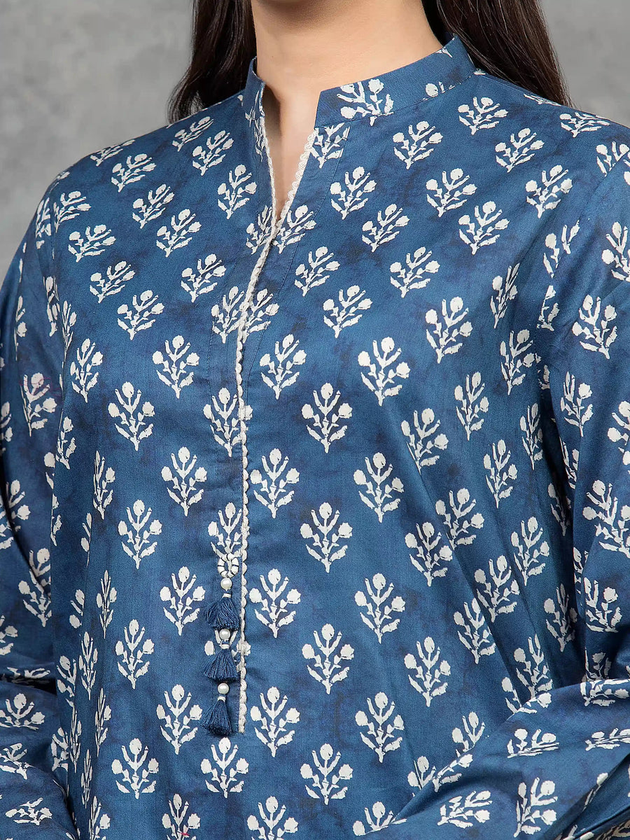 edenrobe Allure Cambric Unstitched Printed 3Pc Suit EWU5A2-35850