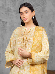 edenrobe Allure Cambric Unstitched Printed 3Pc Suit EWU5A2-35852