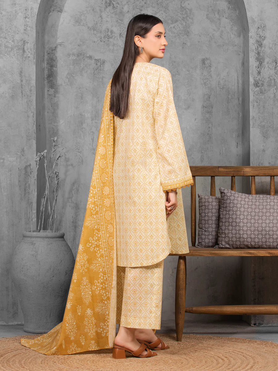 edenrobe Allure Cambric Unstitched Printed 3Pc Suit EWU5A2-35852