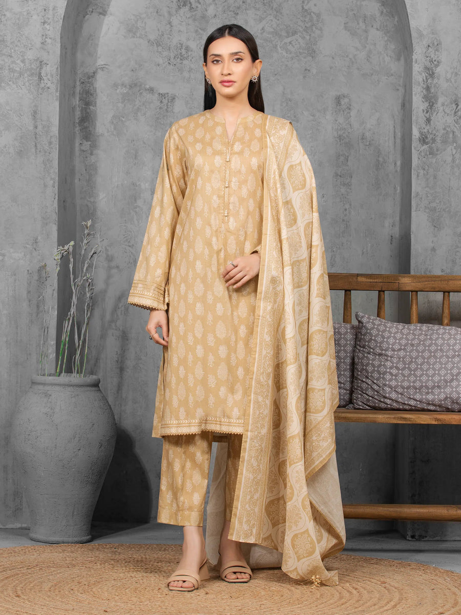 edenrobe Allure Cambric Unstitched Printed 3Pc Suit EWU5A2-35853