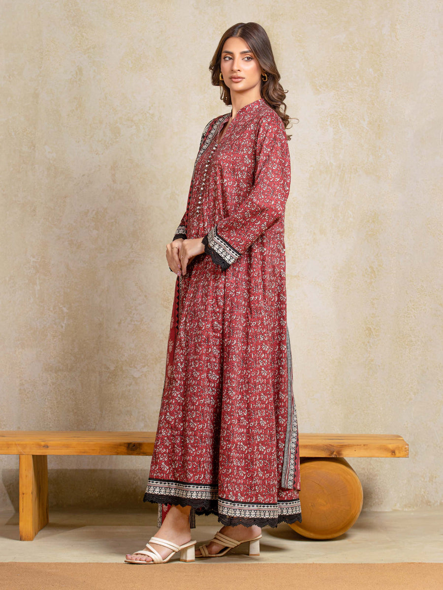 edenrobe Allure Unstitched Printed Khaddar 3Pc Suit EWU5A3-35901