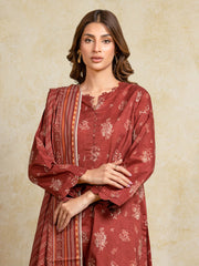 edenrobe Allure Unstitched Printed Khaddar 3Pc Suit EWU5A3-35902