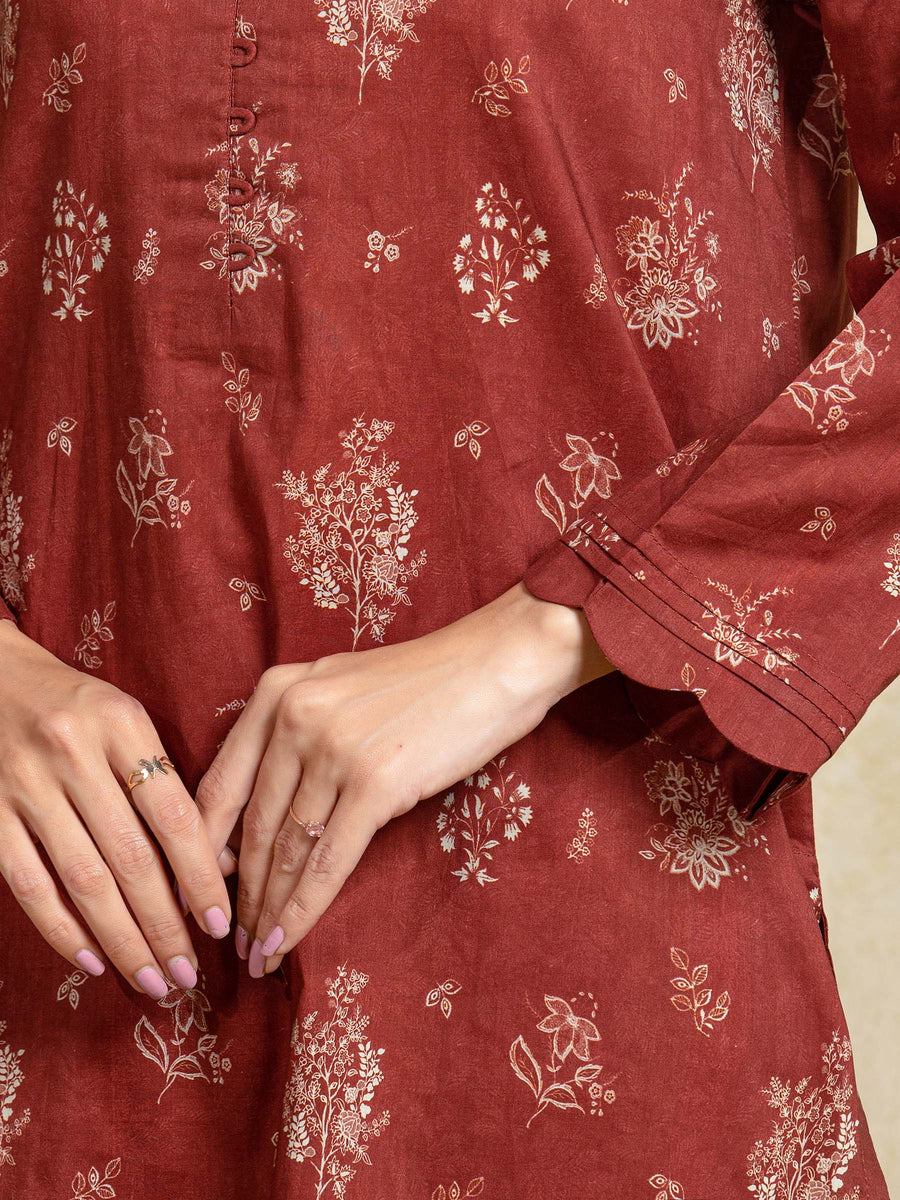 edenrobe Allure Unstitched Printed Khaddar 3Pc Suit EWU5A3-35902