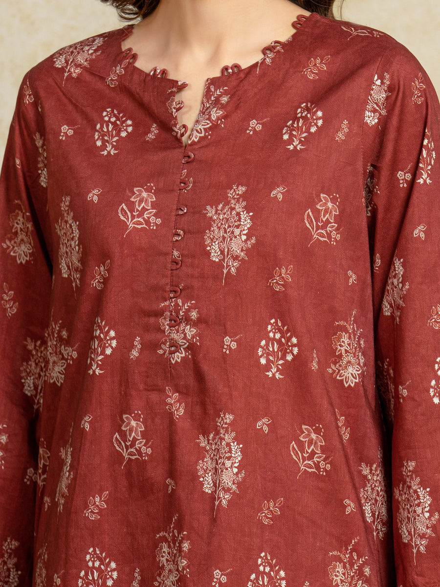 edenrobe Allure Unstitched Printed Khaddar 3Pc Suit EWU5A3-35902