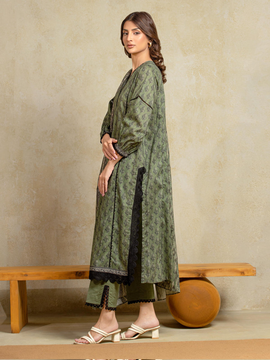 edenrobe Allure Unstitched Printed Khaddar 3Pc Suit EWU5A3-35903